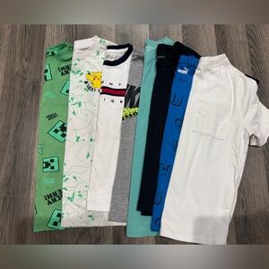 Multiples Kids Graphic Tees - Green, White, Blue, Black